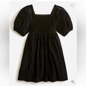 J.Crew Crewcuts Girls Velvet Squareneck Puff Sleeve Dress Preppy size 8